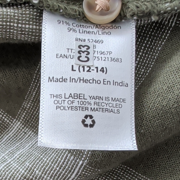 Time And Tru Women's 99% Linen Shirt NWT - Picture 5 of 6